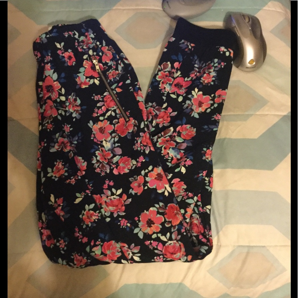 Floral print joggers