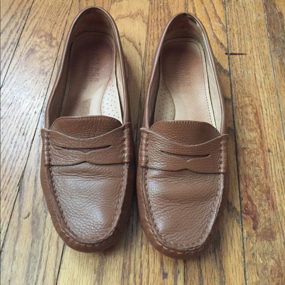 brown loafers