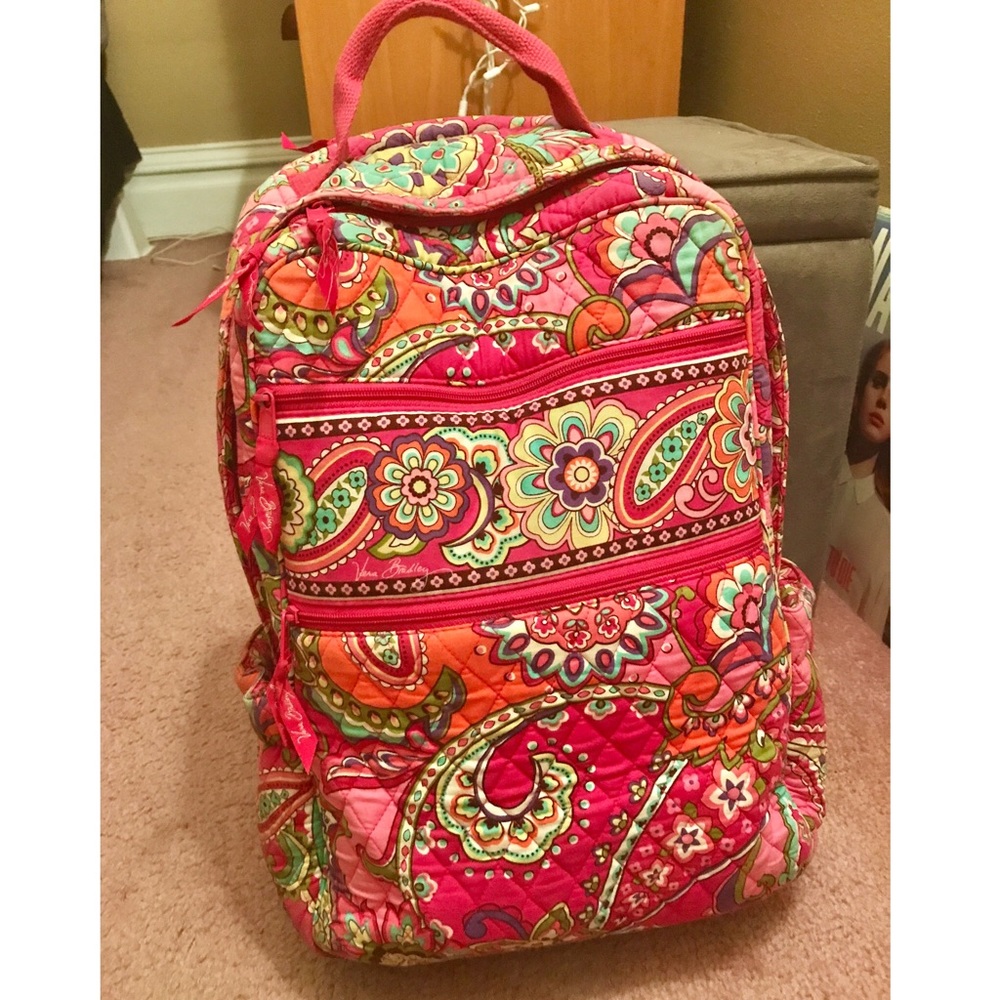 Pink Vera Bradley Tech Backpack
