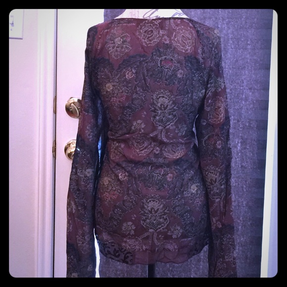 Venezia: Brown & Black 100% Rayon Top Sz 18/20 - Picture 2 of 5