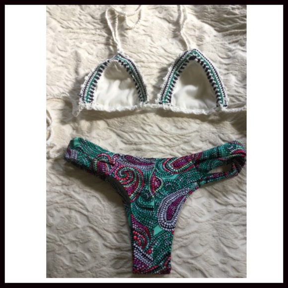 Betsy Crochet Top 2-PC Bikini Set - Picture 2 of 4