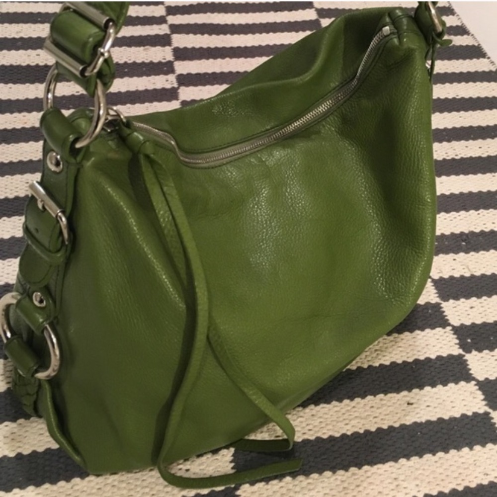 Banana Republic Green Leather Hobo Bag