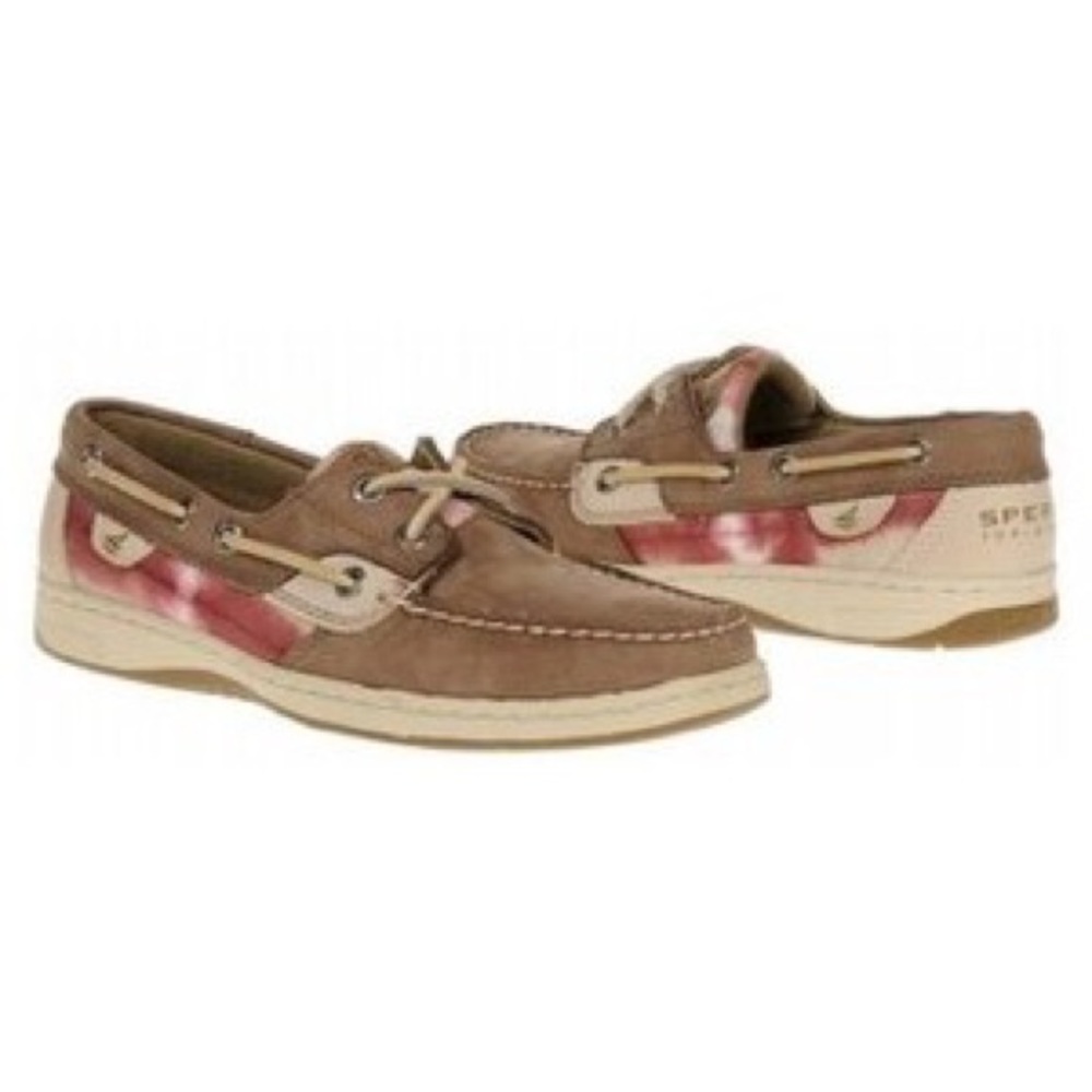 ‼️red tie dye sperry