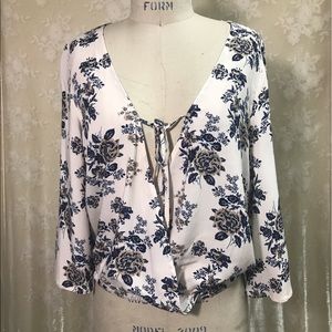 Floral Bell Sleeve Top