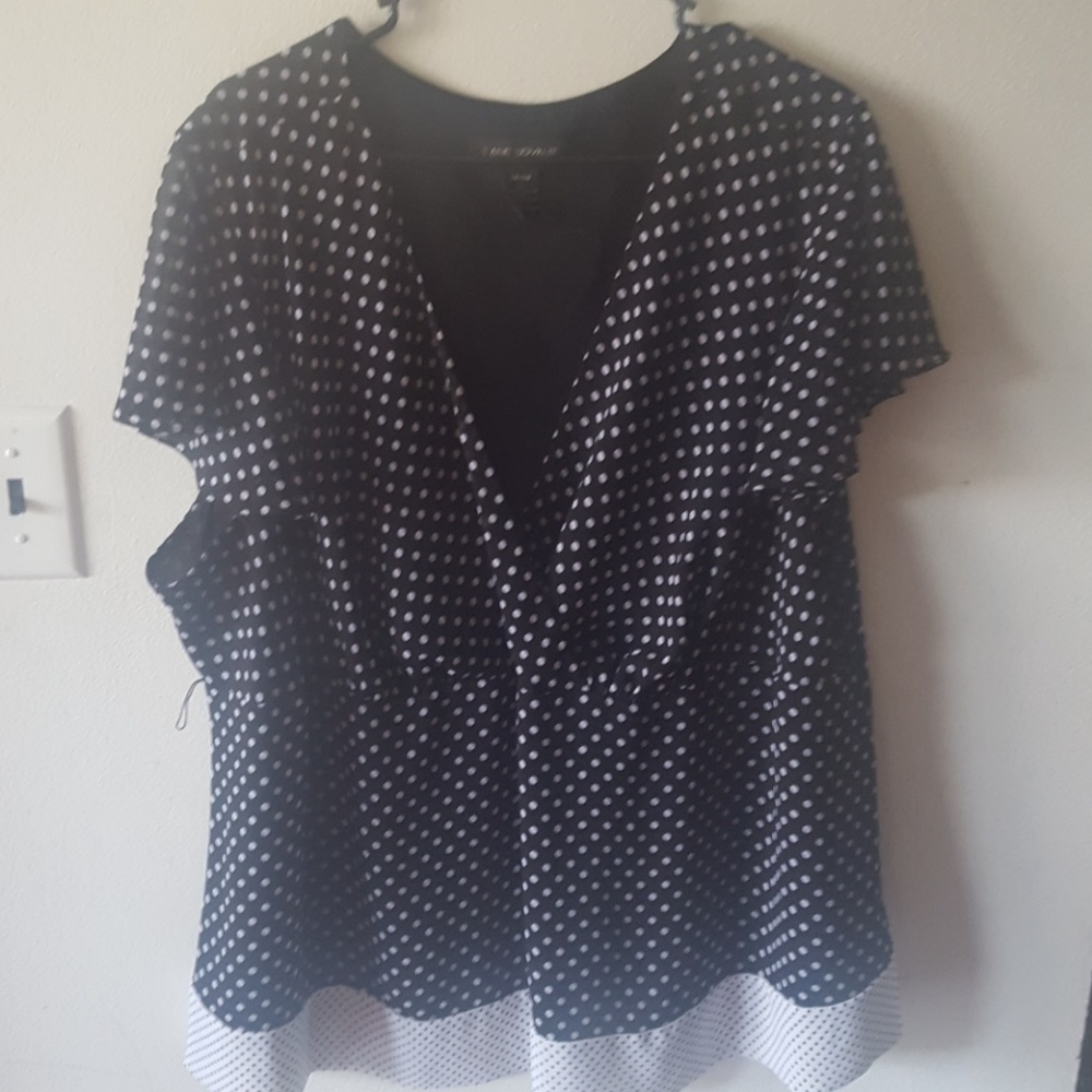 Lane Bryant polka dots Blouse