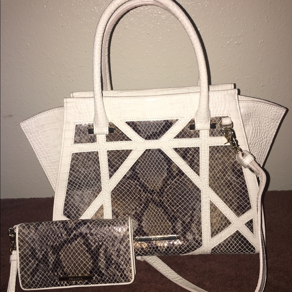 Brahmin Priscilla satchel and matching wallet