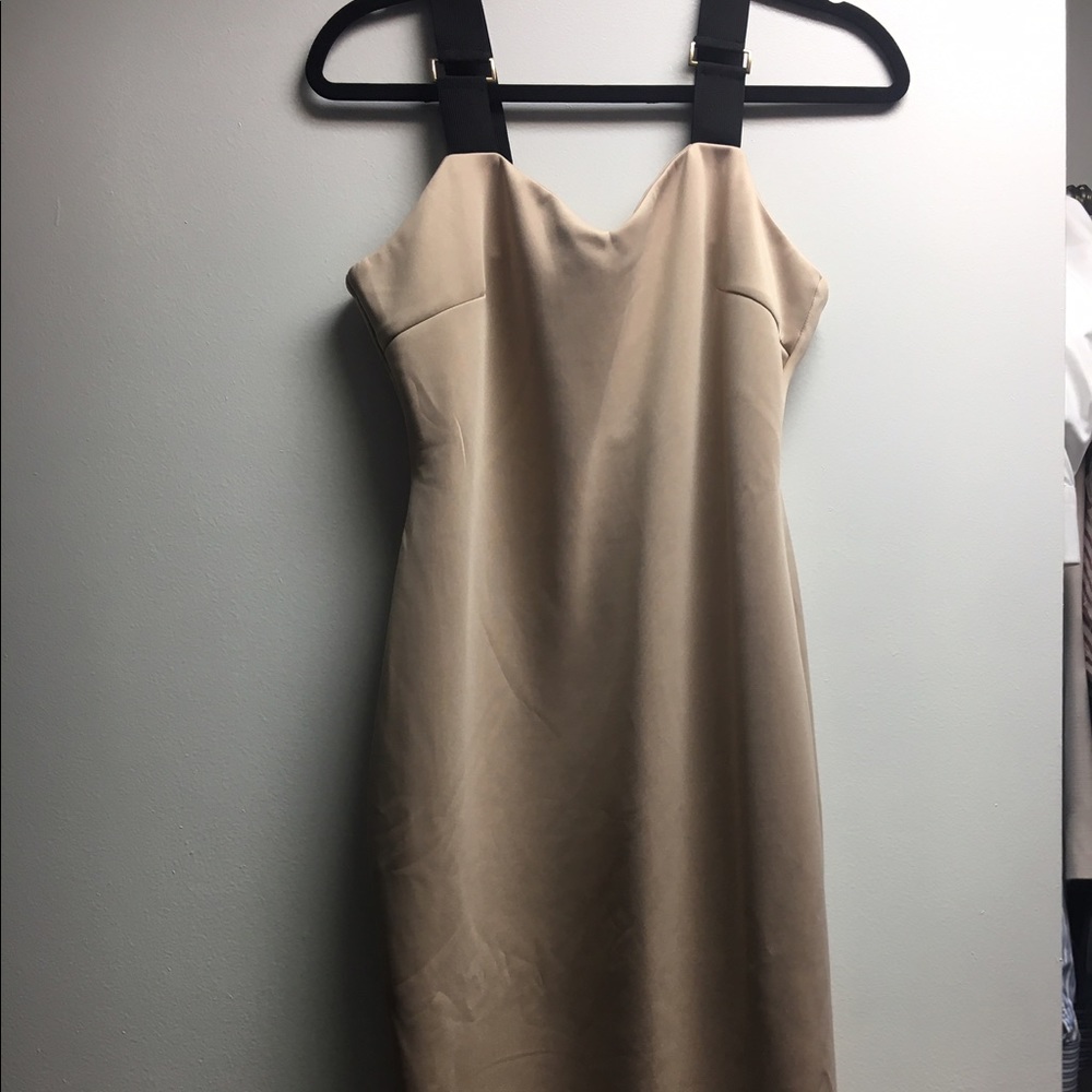 AX dress size 10 US 14 UK tan dress elastic straps