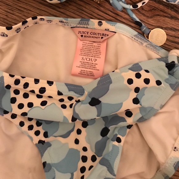 Juicy Couture Blue Flower Bikini - Picture 2 of 3