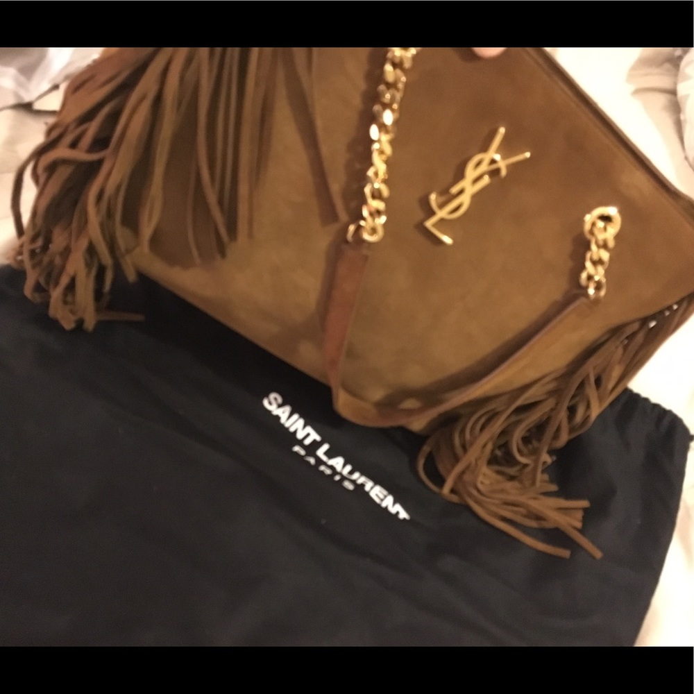 YSL suede tote