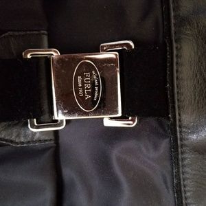 Furla leather  nylon shoulder bag
