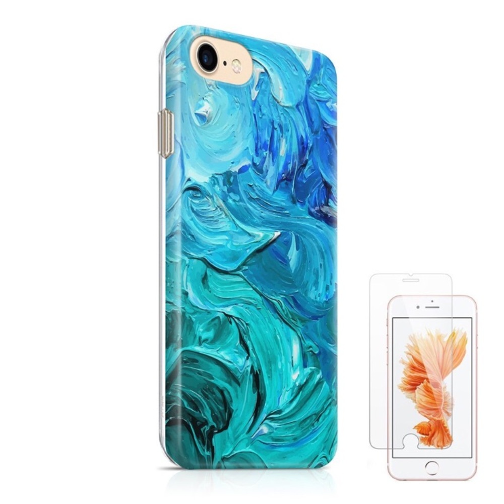 Turquoise Watercolor iPhone 7 case
