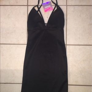 Black mini party dress