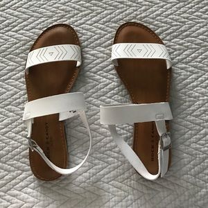 White sandals