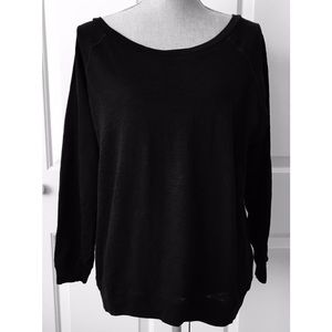 Zara Oversized Black Top, Size L