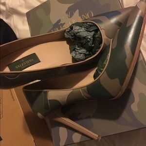 Valentino studded pointy toe shoe