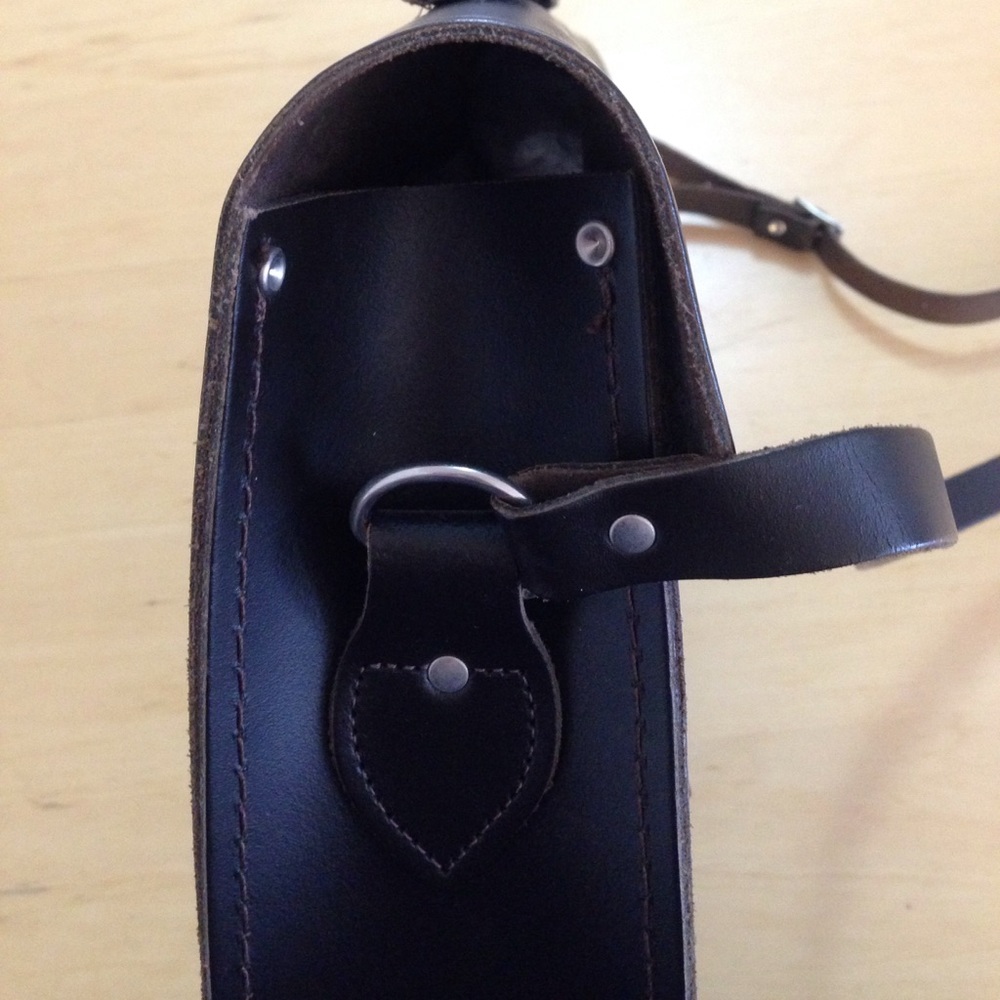 Cambridge Satchel cream canvas dark brown leather - Picture 4 of 7