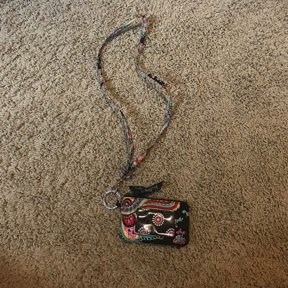Vera Bradley lanyard and card holder