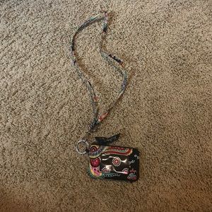Vera Bradley lanyard and card holder