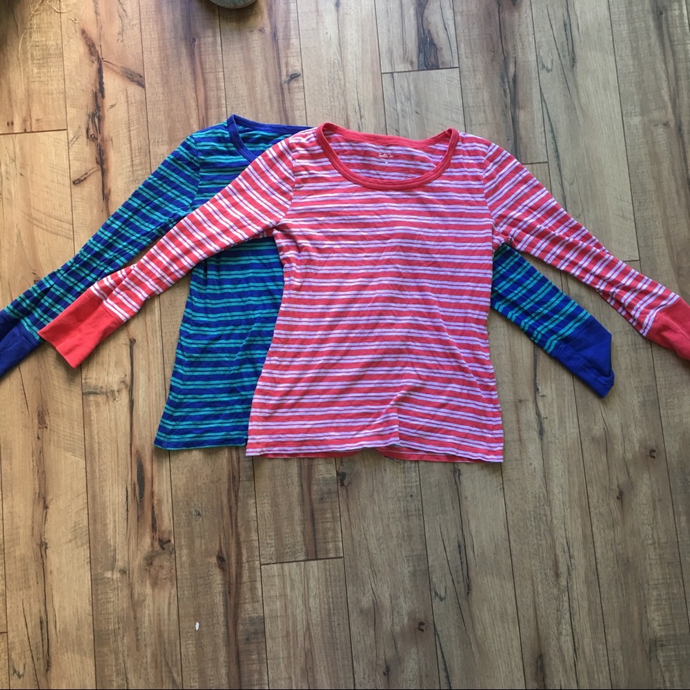 Lot of 2 Jcrew painter Tee striped size M