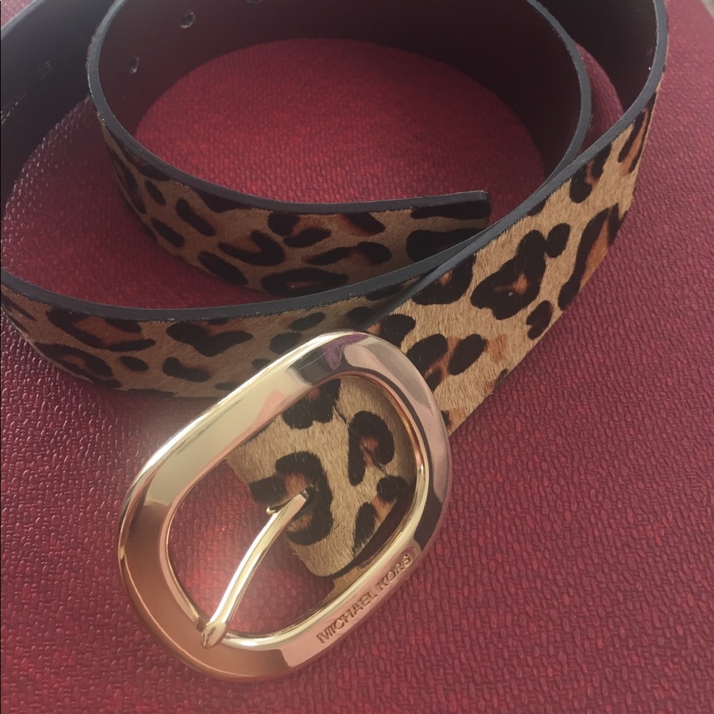 Michael Kors Leopard Print Calf Hair Belt!