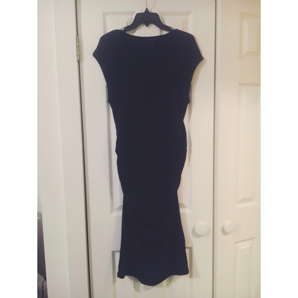 Banana Republic Navy Rouched Dress