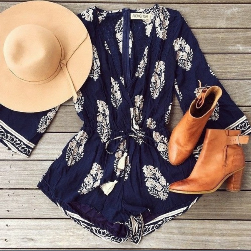 🌊Long Sleeve Women's Floral Print Casual Romper🌊