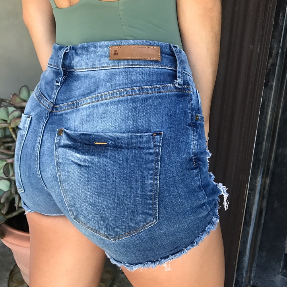 High Waisted Denim Shorts