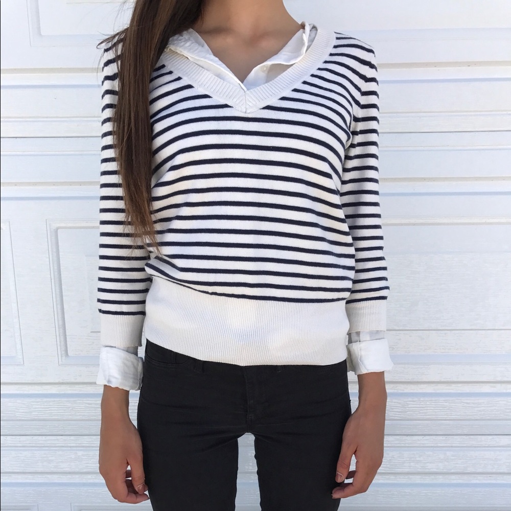 Striped Crop Sweater