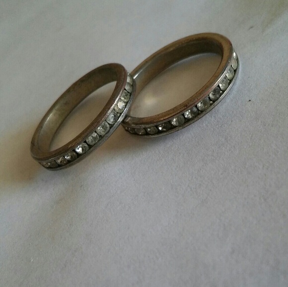 Set of Two Diamond Band Rings - Picture 2 of 3