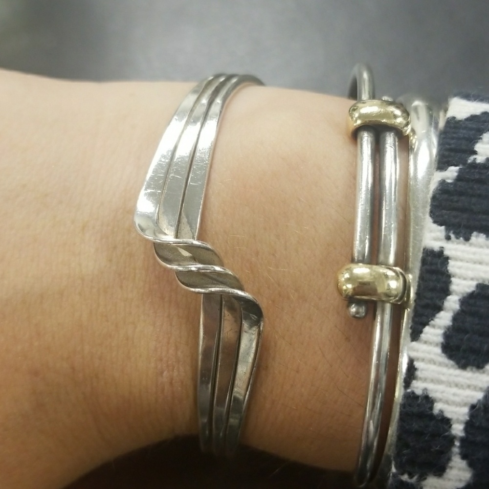 Sterling twist bracelet