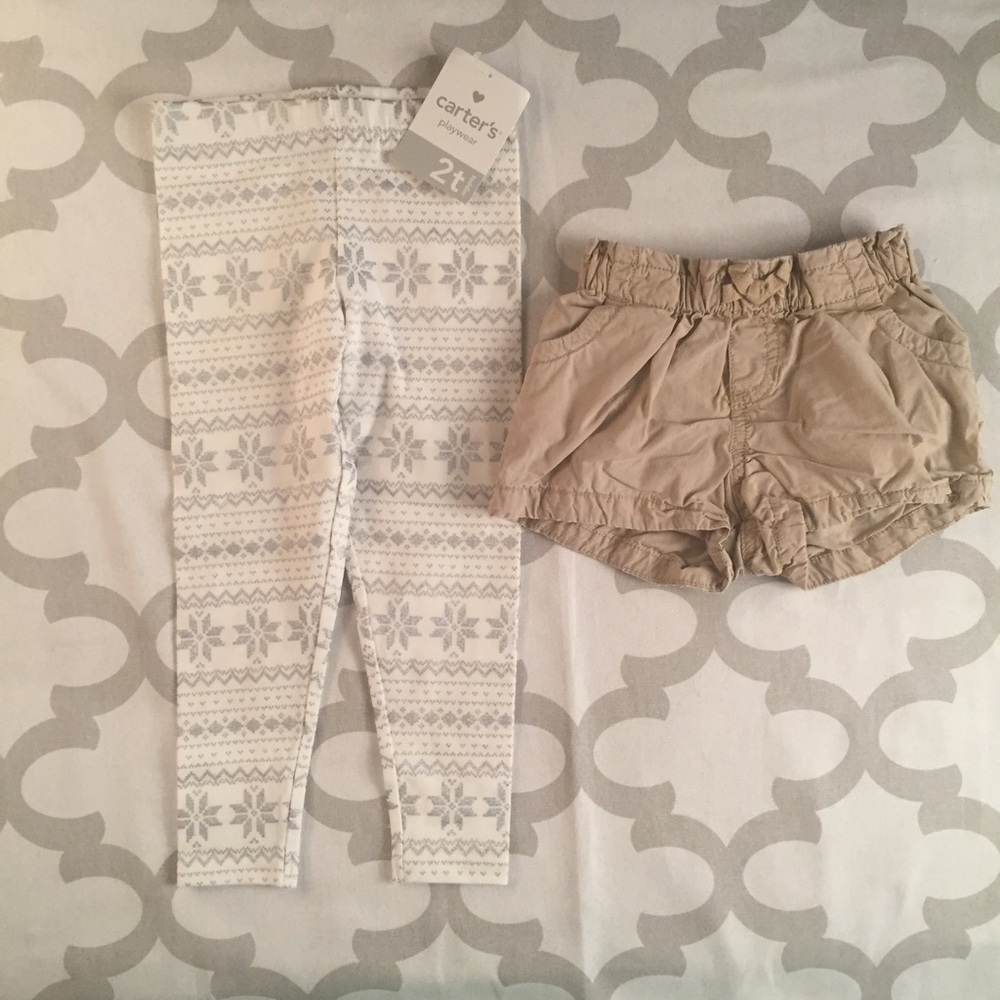 4/$20 3 Piece Baby Girl Bottom Bundle Size 2T - Picture 6 of 8