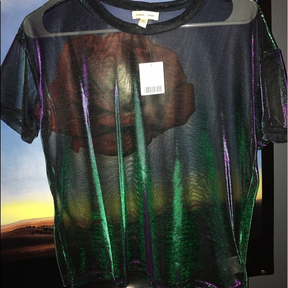 Mesh urban outfitters reflective T shirt