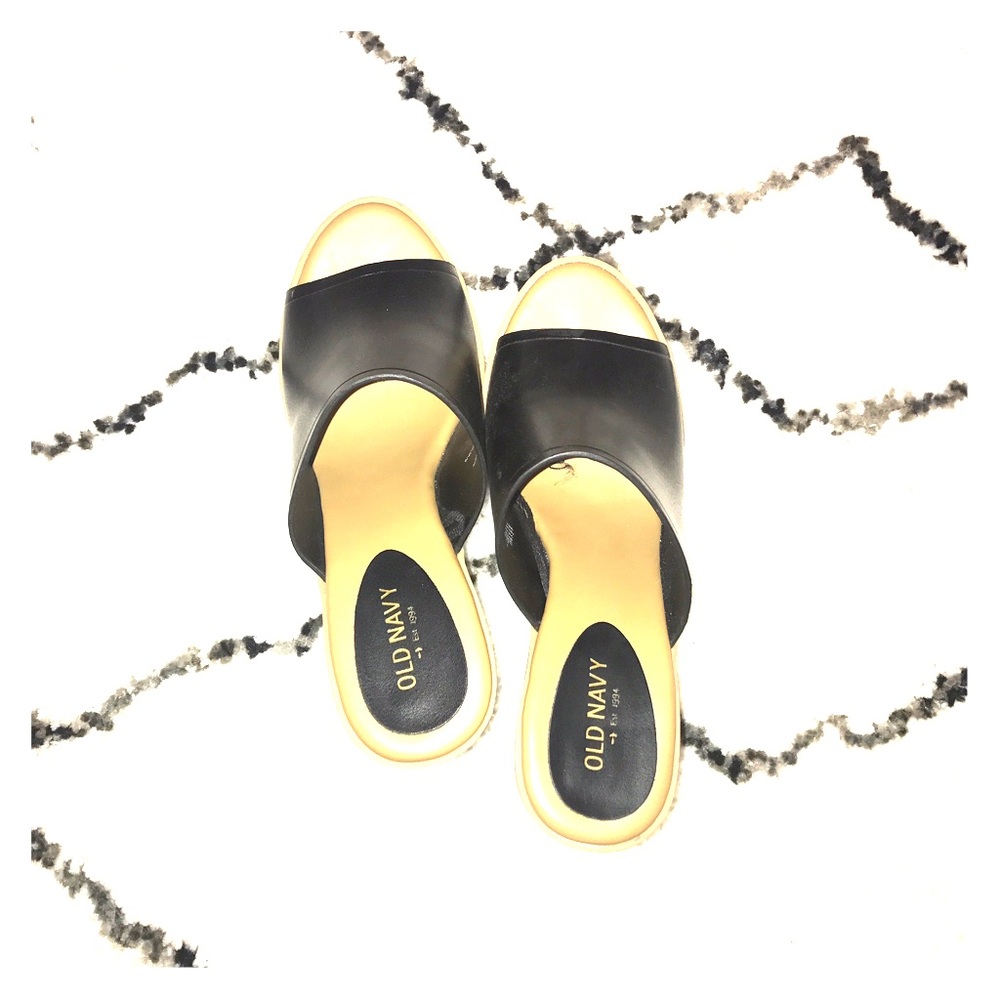 Faux leather open toe Old Navy Mule