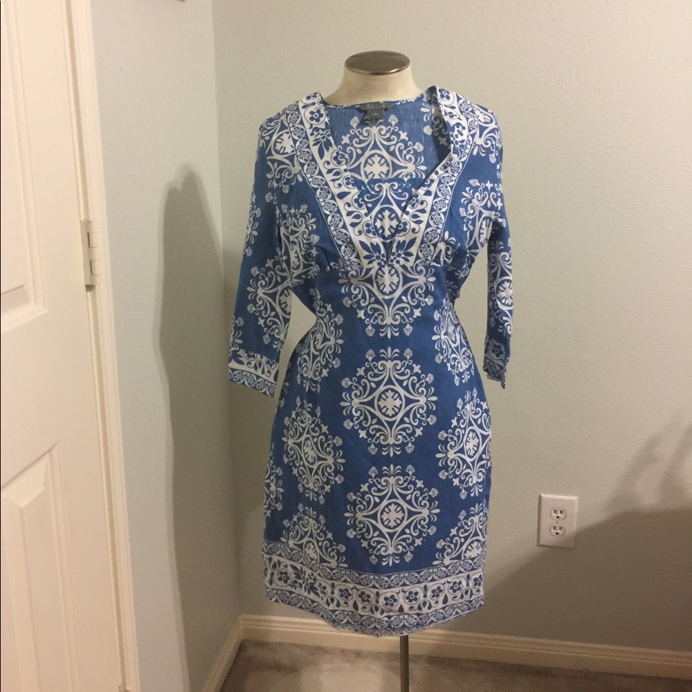 Blue / White summer dress size 6