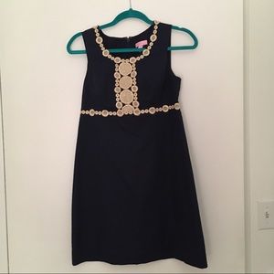 Lilly Pulitzer Rosie Shift Dress with Gold Overlay