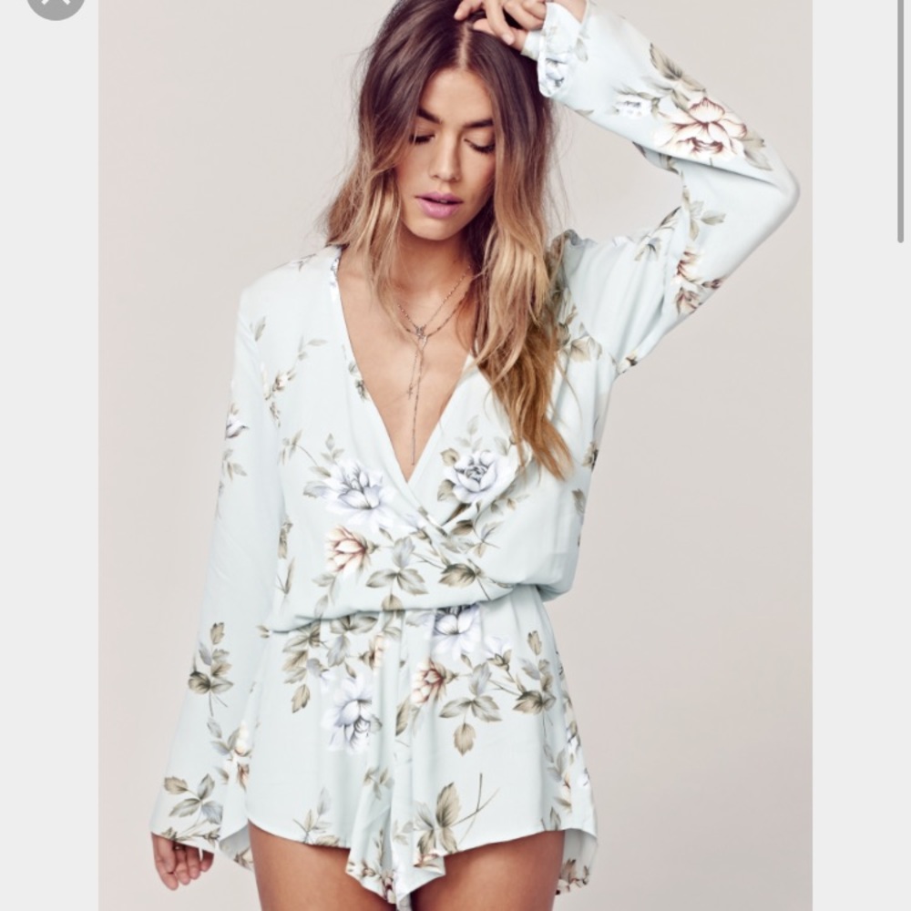 Blue life boho sleeve romper