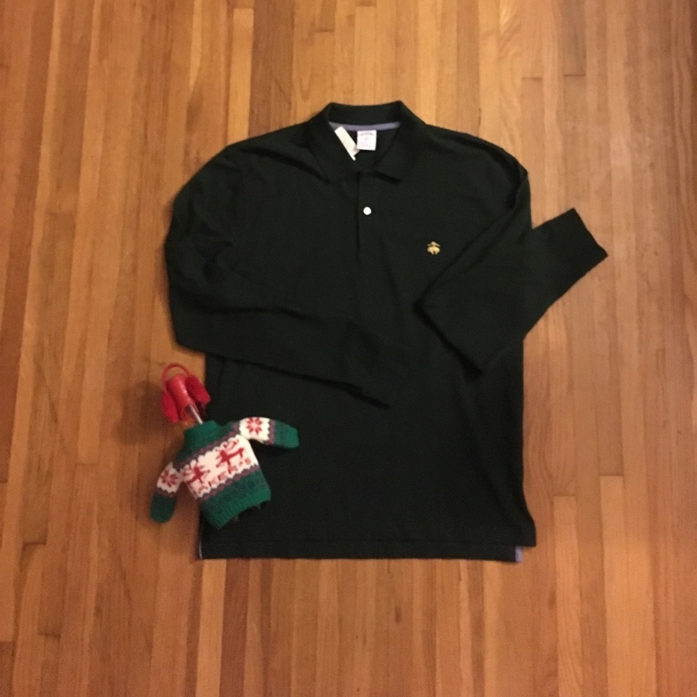 Brooks Brothers Long Sleeve Polo, Hunter Green