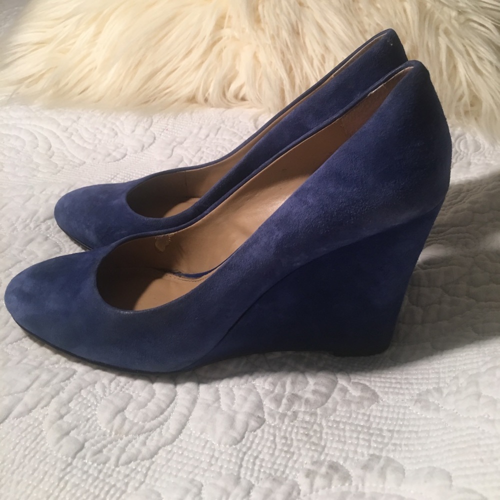 Banana Republic Cobalt Blue Suede Maisie Wedges