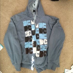 Men's DC zip up sz L, missing zipper