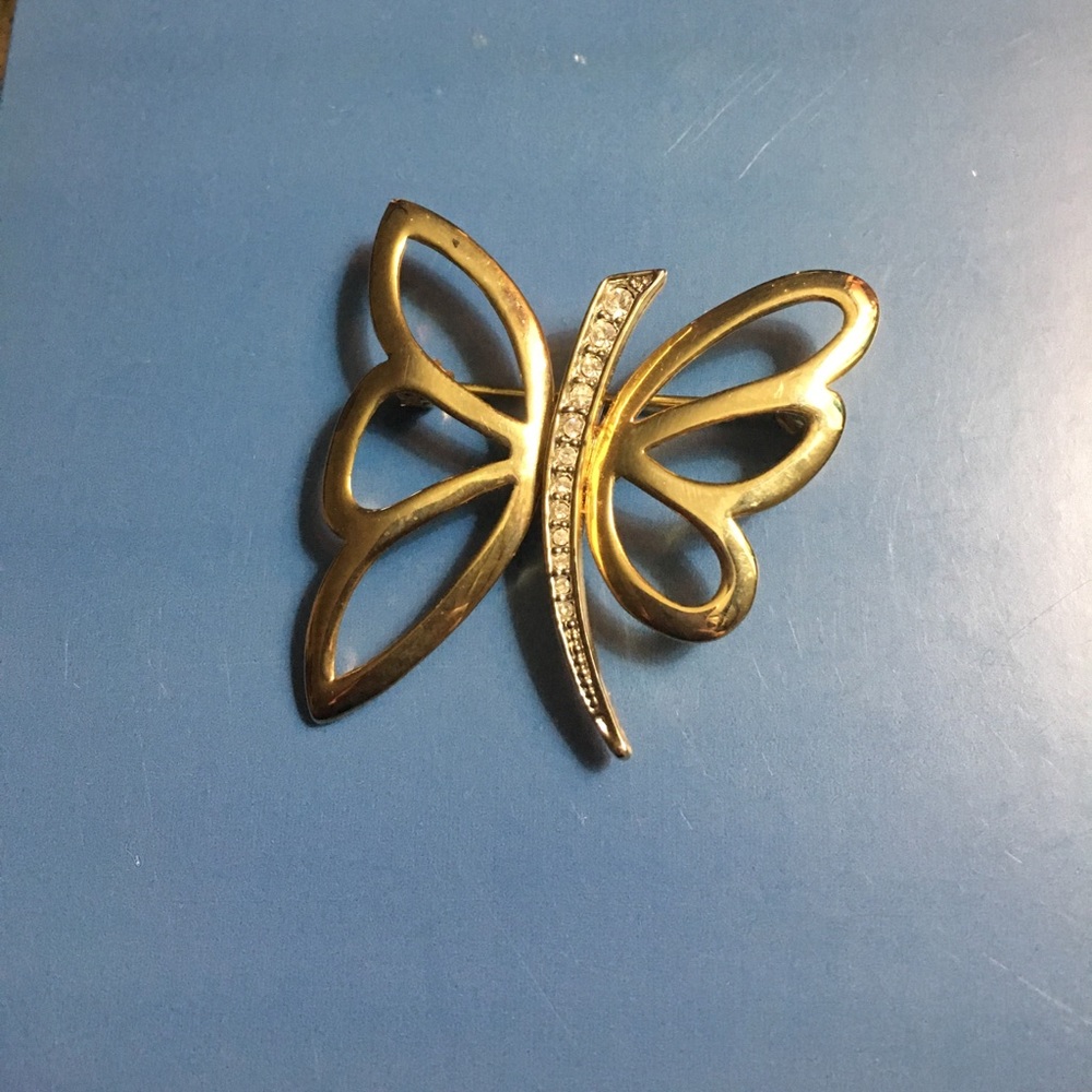 Butterfly gold colored pin!