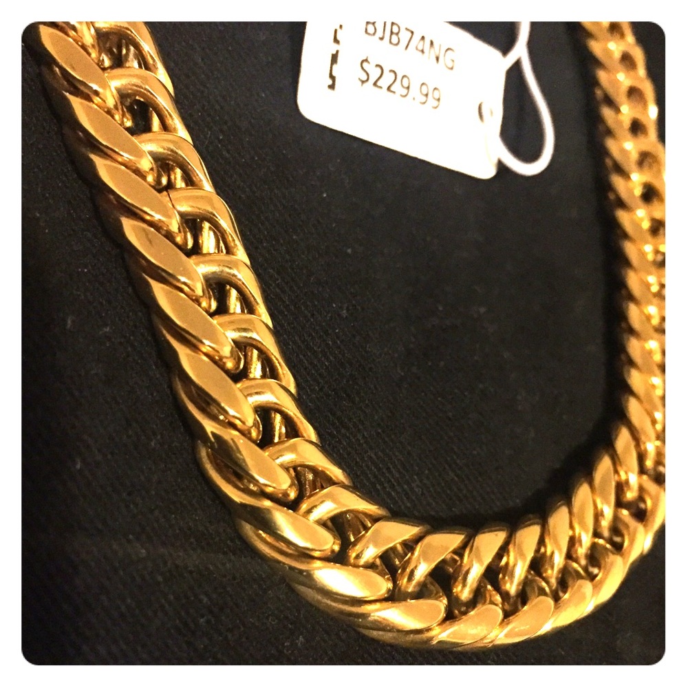 Blackjack Cuban 18k GP chain