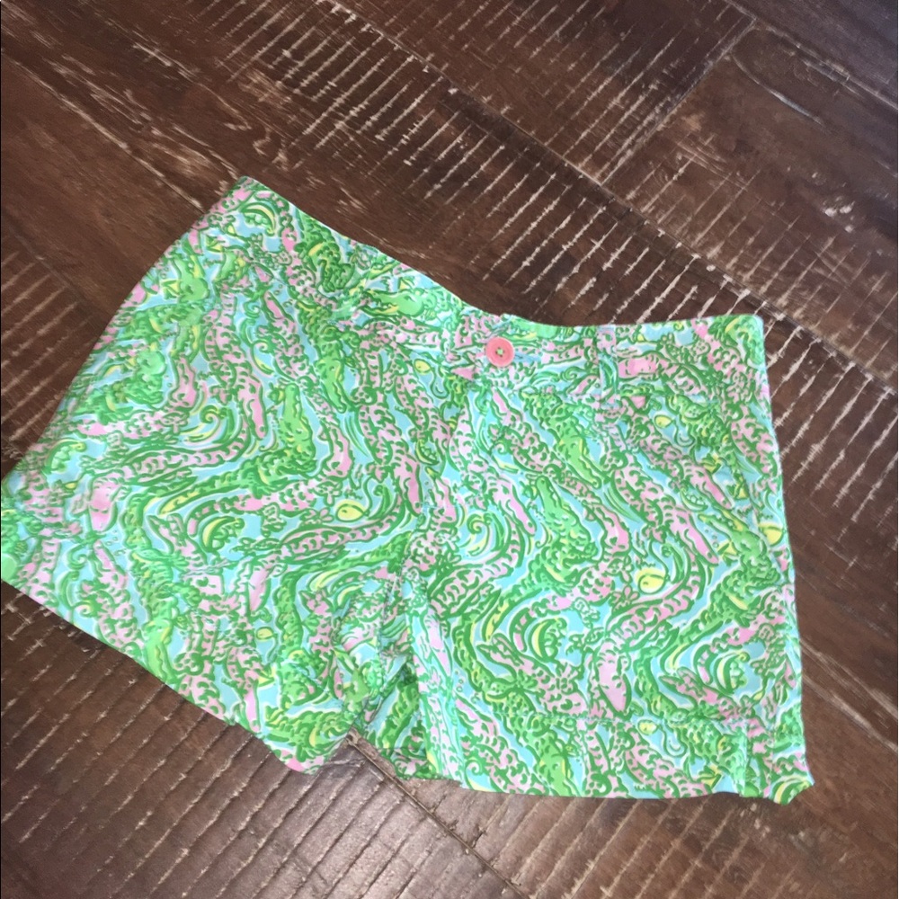 Lilly Pulitzer crocodile print shorts