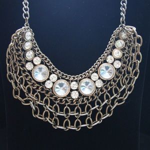 Gold Jeweled Statement Necklace