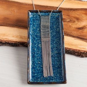 Long Fringe Bar Necklace
