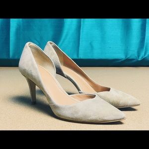J.Crew Factory Suede D'Orsay Pumps