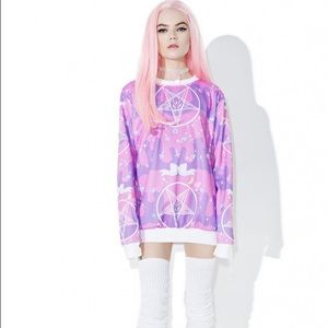 Dolls kill colorful pentagram princess sweatshirt