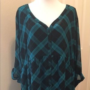 Black and Teal plaid dress
