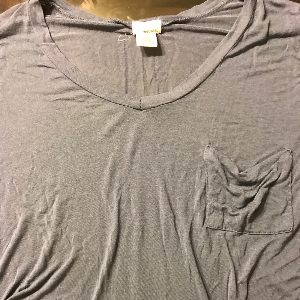 Shear Wet-Seal Blue Shirt