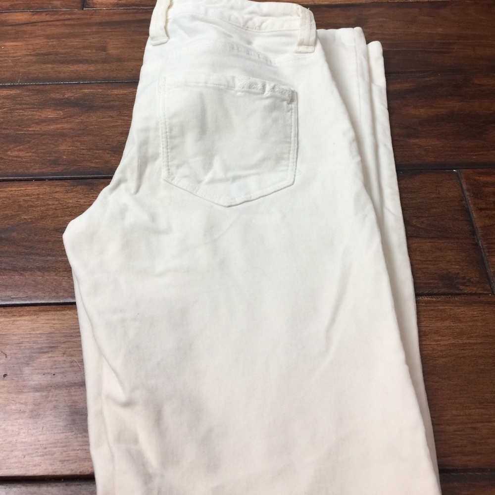 White Velour Guess Stretch Jeans