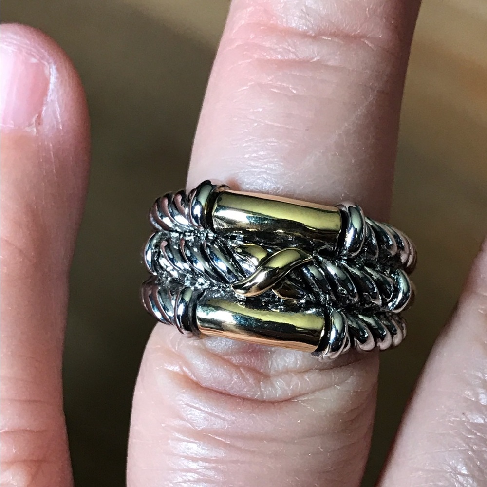 14k White and yellow gold filled beautiful ring